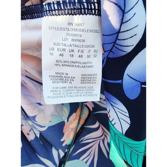 Swim Solutions Princess Seam Tankini Havana Nights Swim Top Womens Plus Size 16 - Picture 8 of 8